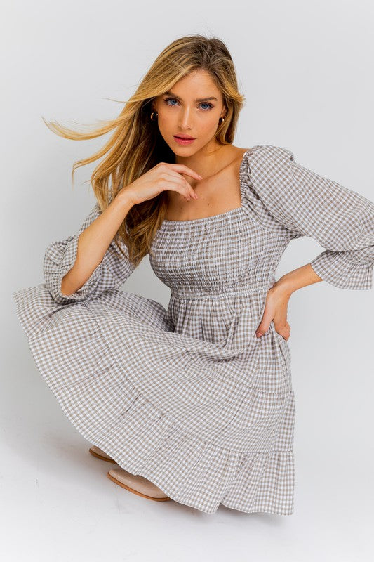 Yvonne Smocked Top Tiered Dress