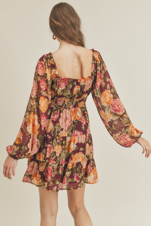 Adele Floral Mini Dress
