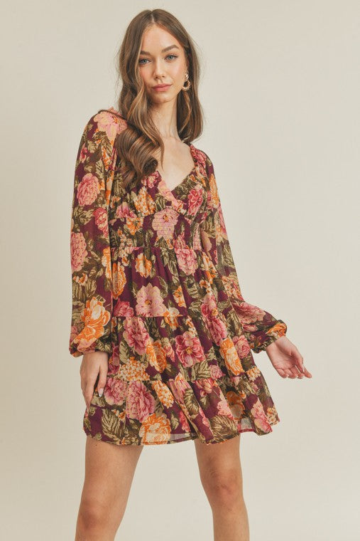 Adele Floral Mini Dress