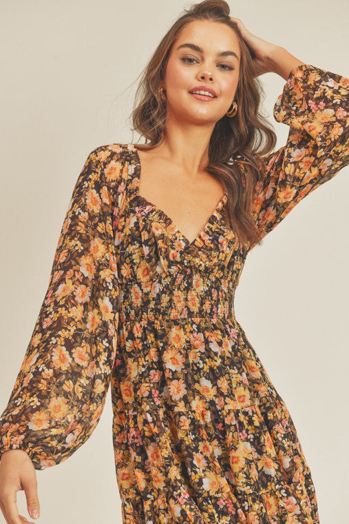 Adele Floral Mini Dress