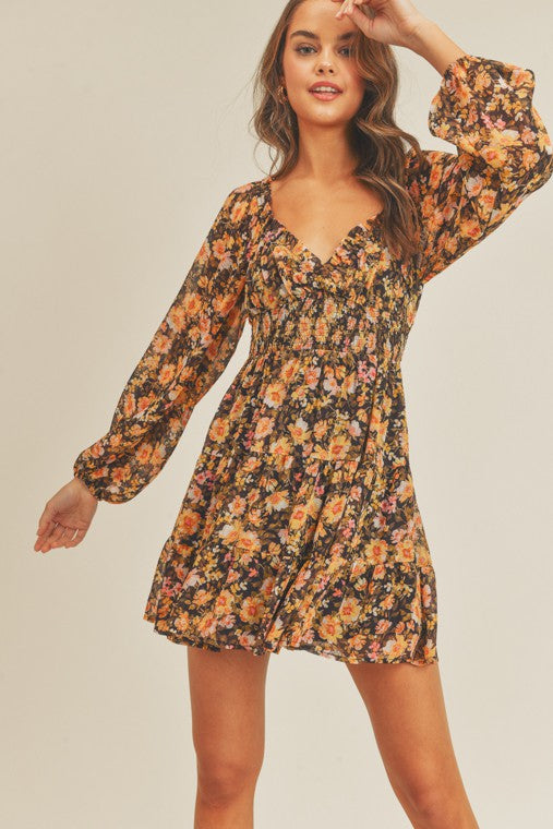 Adele Floral Mini Dress