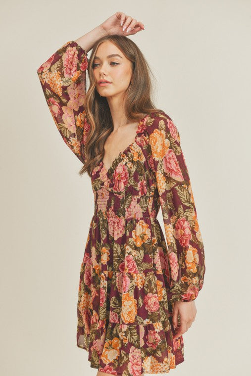 Adele Floral Mini Dress