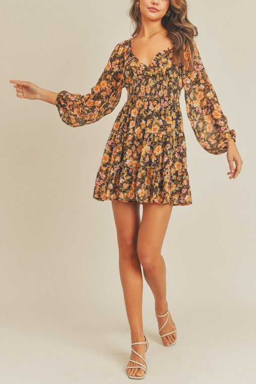 Adele Floral Mini Dress