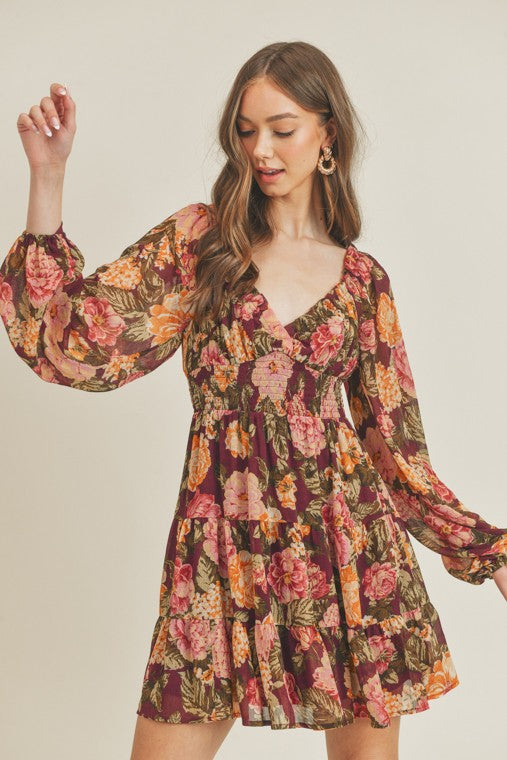 Adele Floral Mini Dress