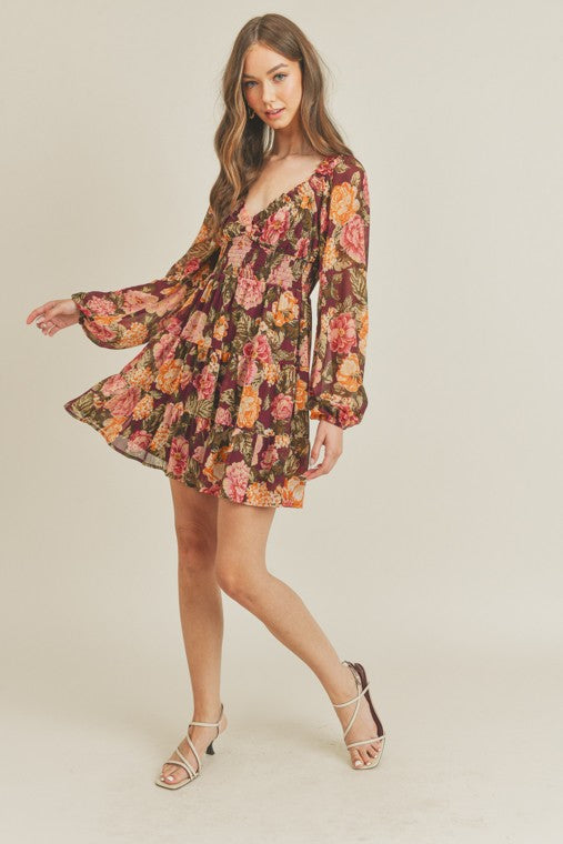 Adele Floral Mini Dress