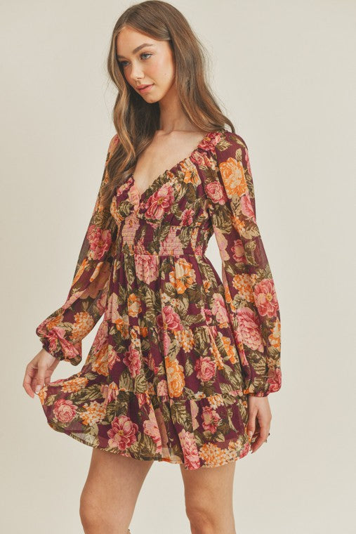 Adele Floral Mini Dress