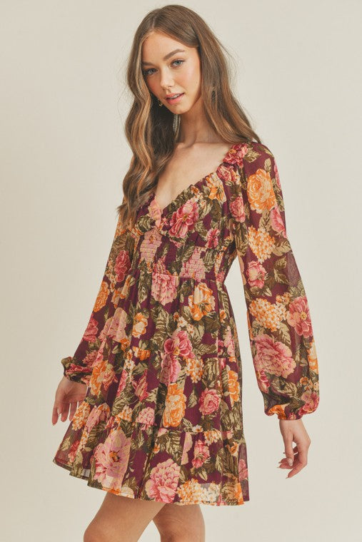 Adele Floral Mini Dress