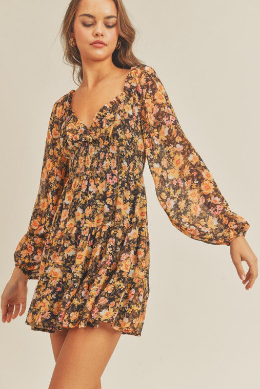 Adele Floral Mini Dress