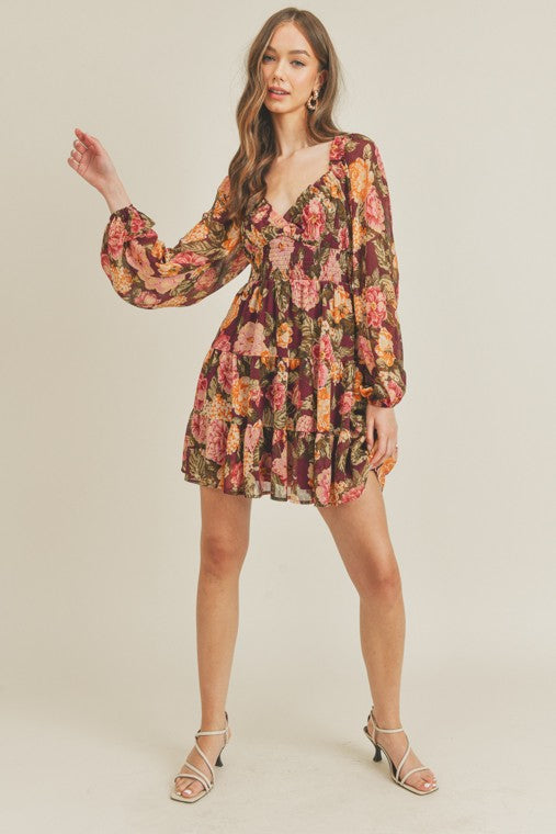 Adele Floral Mini Dress