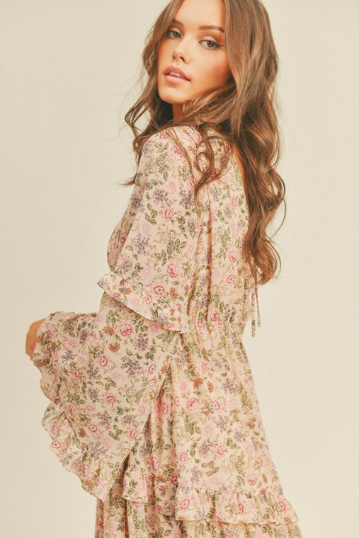 Natasha Floral Print Midi Dress