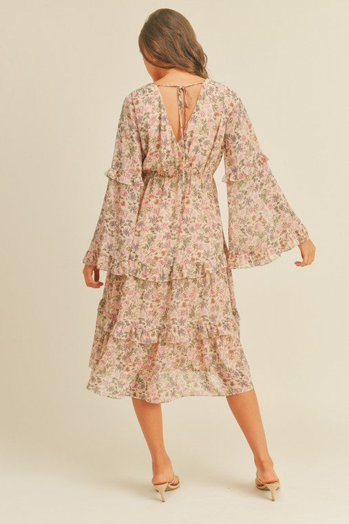 Natasha Floral Print Midi Dress