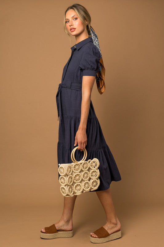 Jeanne Navy Dress
