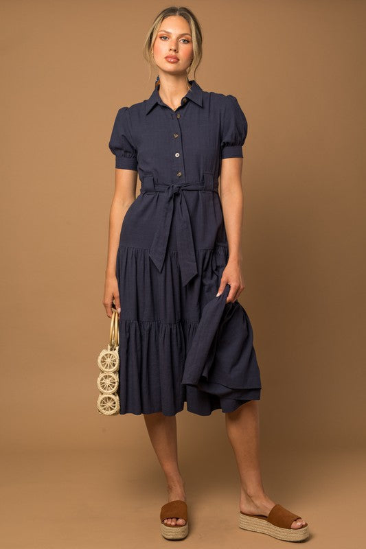 Jeanne Navy Dress
