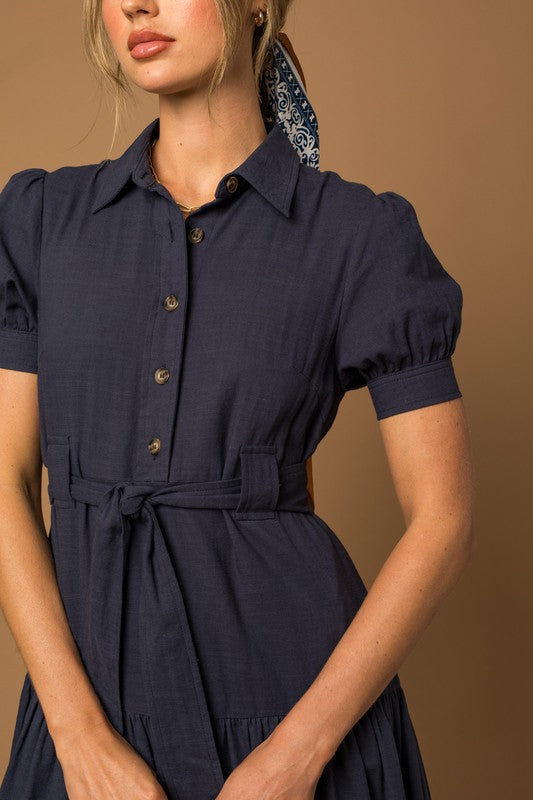 Jeanne Navy Dress