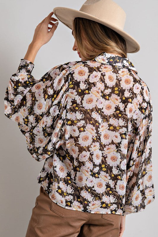 FLORAL PRINT BLOUSE TOP