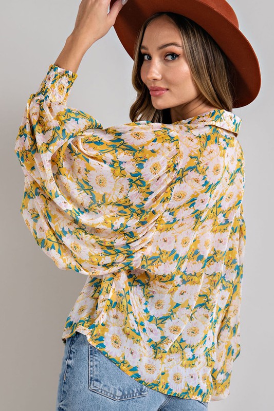 FLORAL PRINT BLOUSE TOP