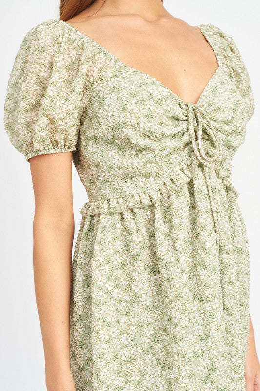 Cassie Floral Print Mini Dress