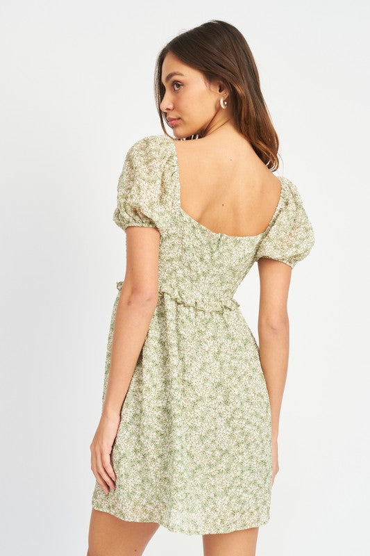 Cassie Floral Print Mini Dress