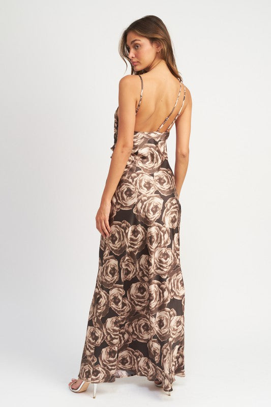 Jill ASYMMETRICAL NECK MAXI DRESS