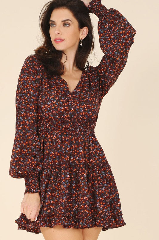 Dina floral mini dress