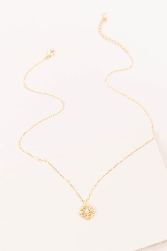 Pixum Compass Stone Necklace