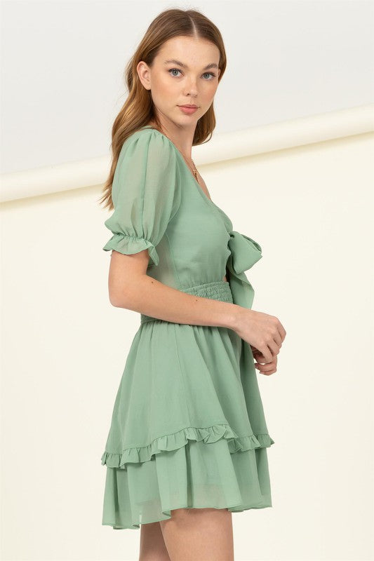 DAYS LIKE THIS TIE FRONT MINI DRESS
