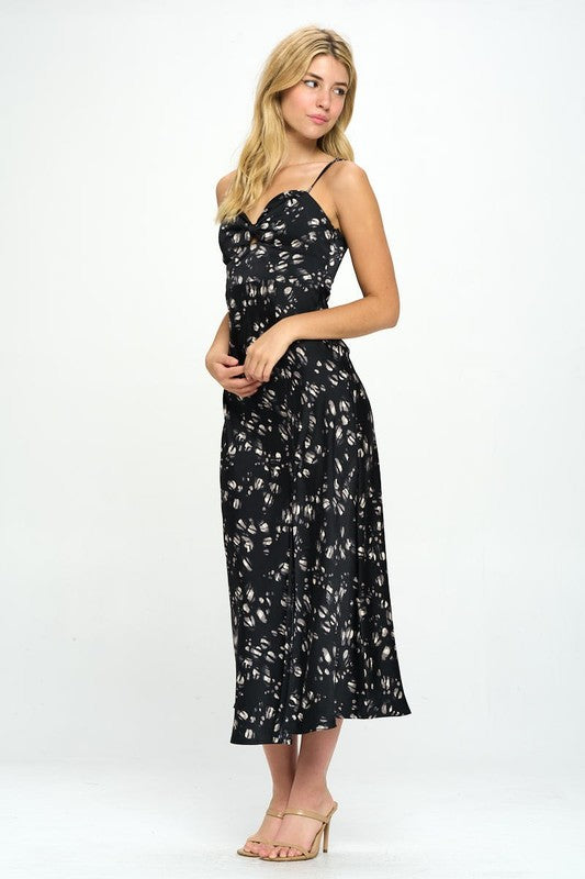 Satin Floral Maxi