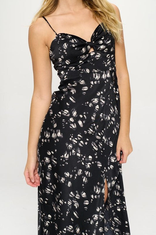 Satin Floral Maxi