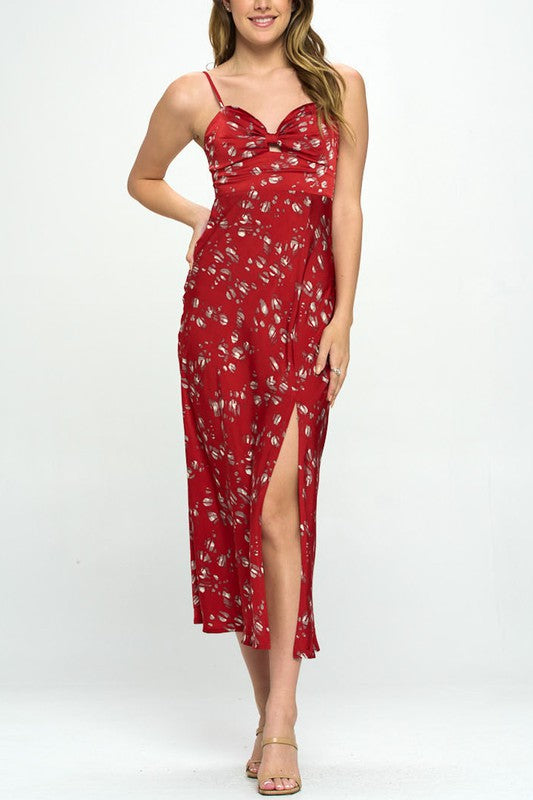 Satin Floral Maxi
