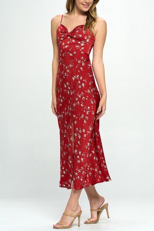 Satin Floral Maxi