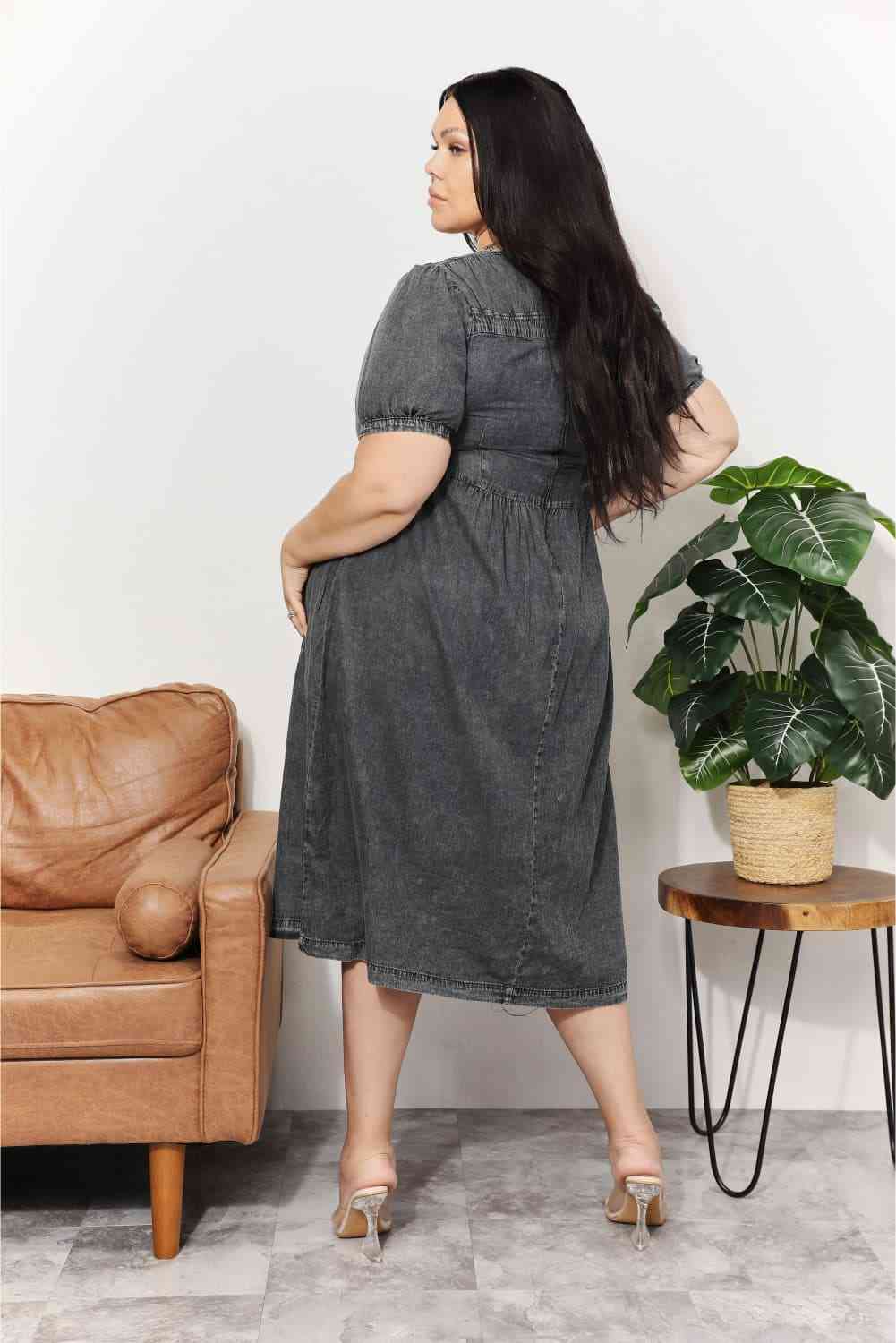 Chambray Midi Dress