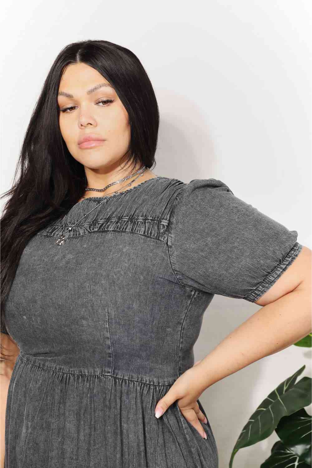 Chambray Midi Dress