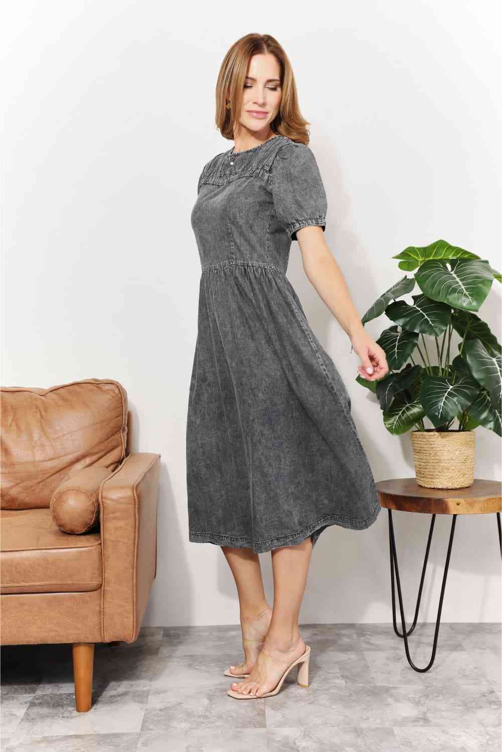 Chambray Midi Dress