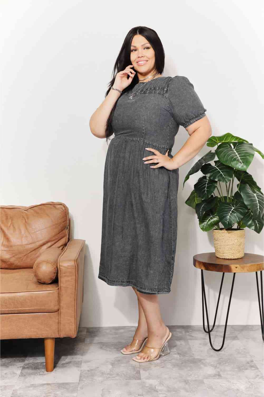 Chambray Midi Dress