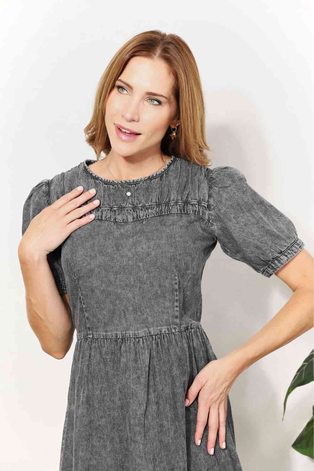 Chambray Midi Dress