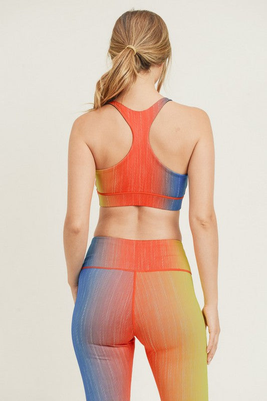 Ombre Color Printed Workout Set