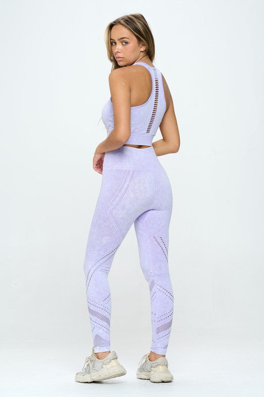 Seamless Two Piece Yoga mineral washed active set
