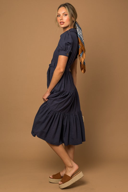 Jeanne Navy Dress