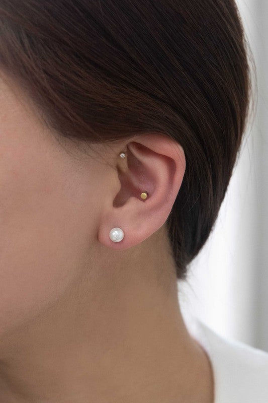 Flawless Pearl Stud Earrings  Small