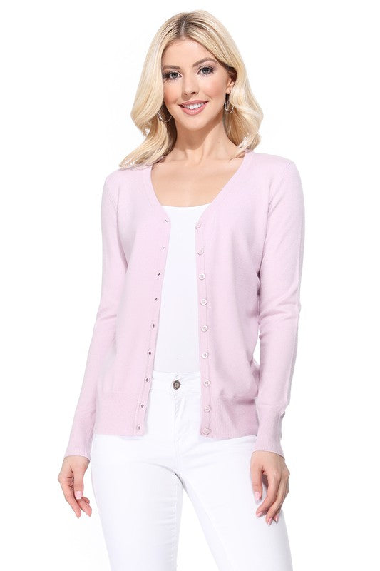 Women's V Neck Button Down Knit Cardigan Sweater