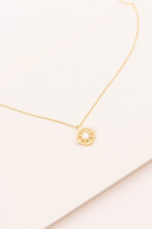 Pixum Compass Stone Necklace