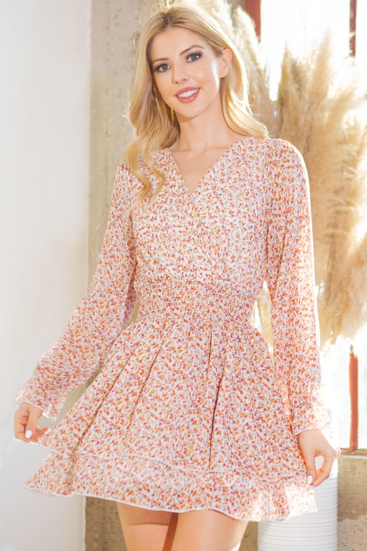 Gigi Floral Wrap Teir Dress